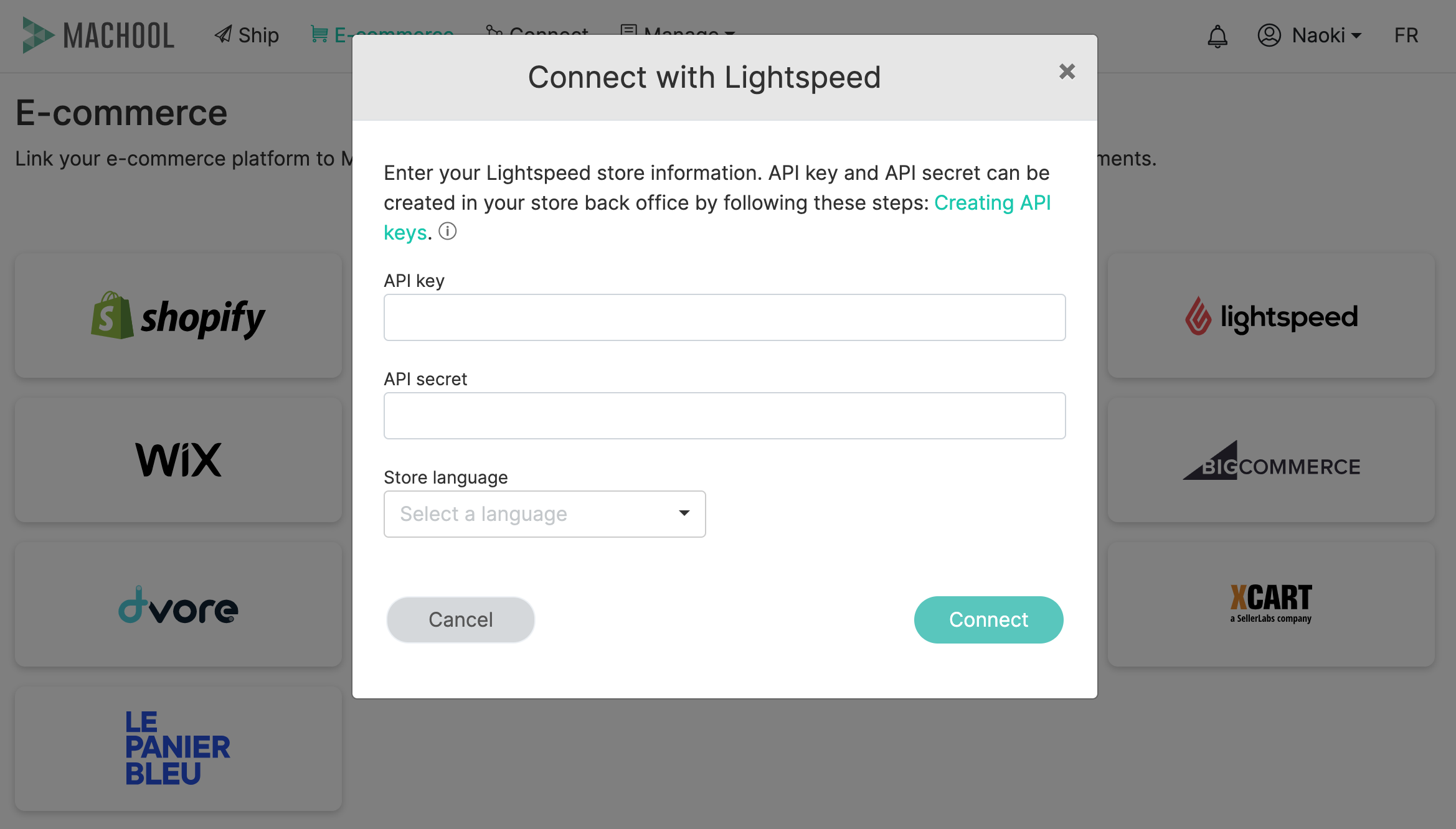 Lightspeed modal - En