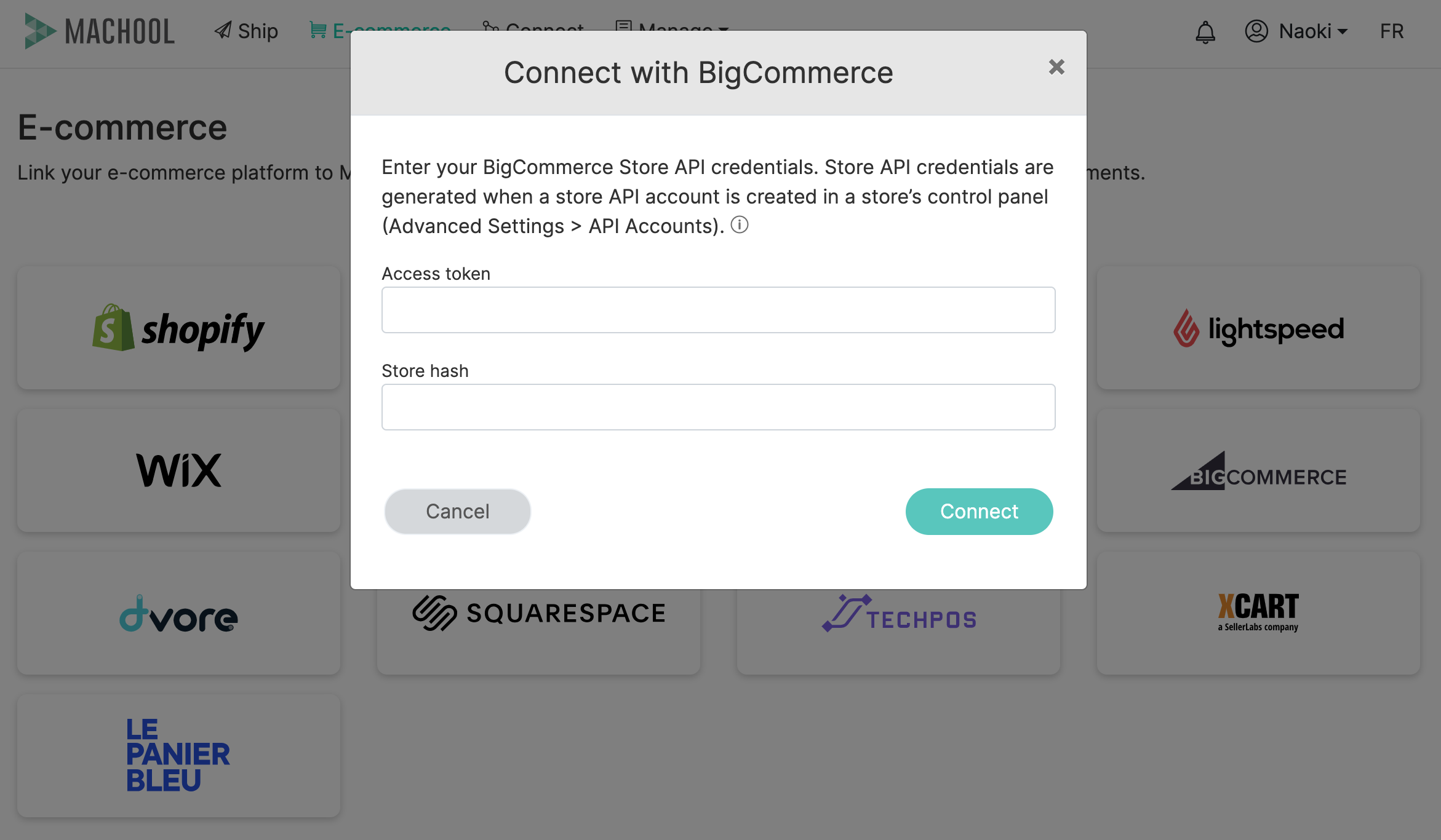 BigCommerce modal - En