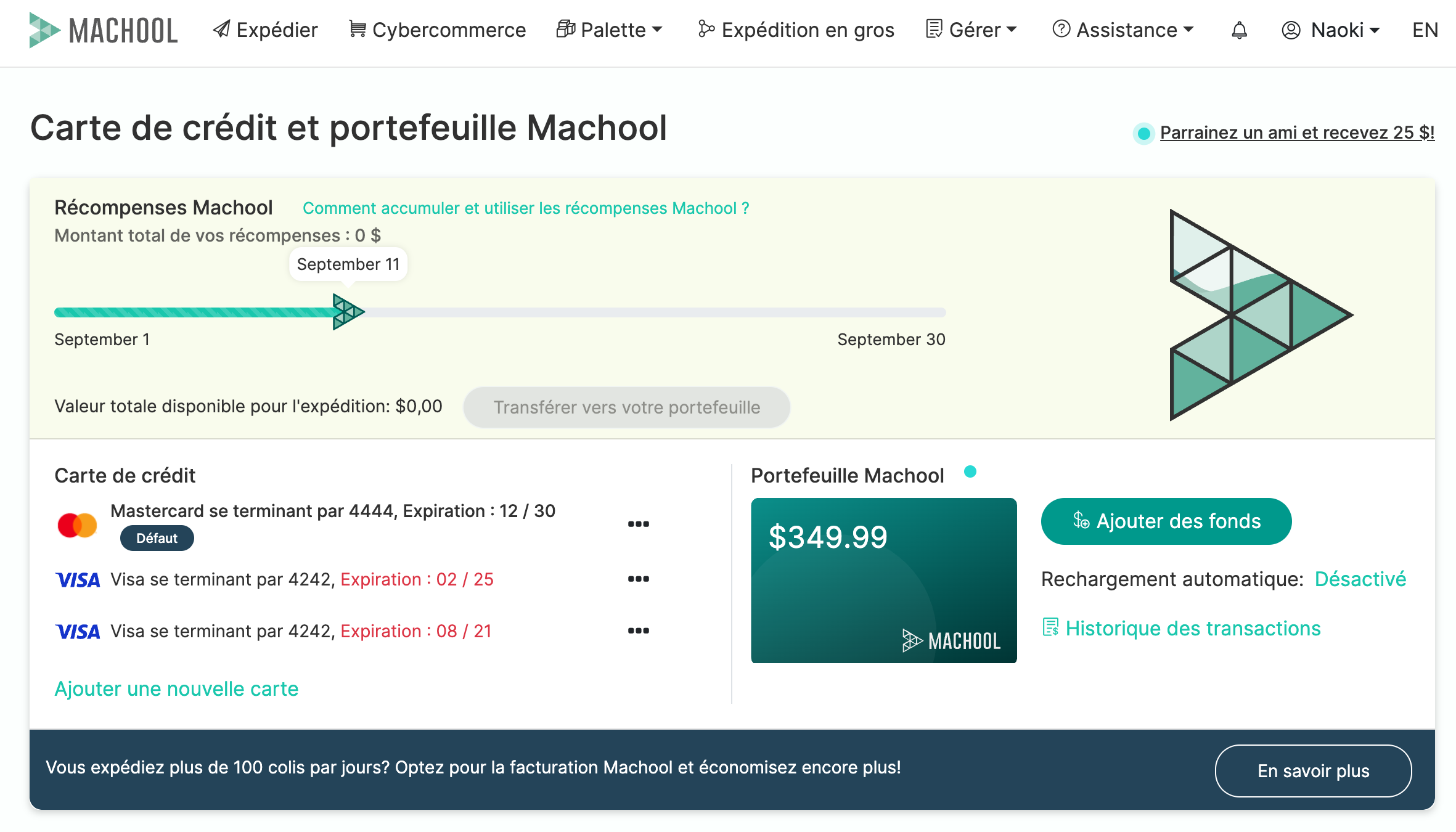 Billing page top